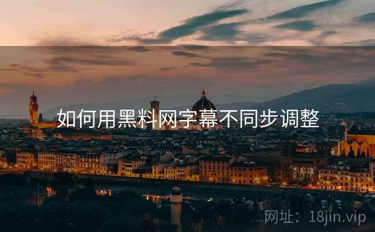 如何用黑料网字幕不同步调整