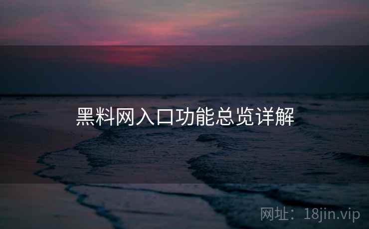 黑料网入口功能总览详解