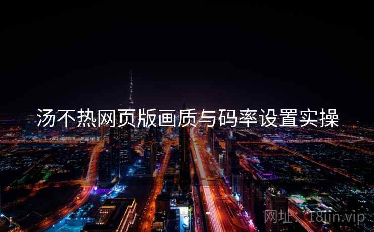 汤不热网页版画质与码率设置实操