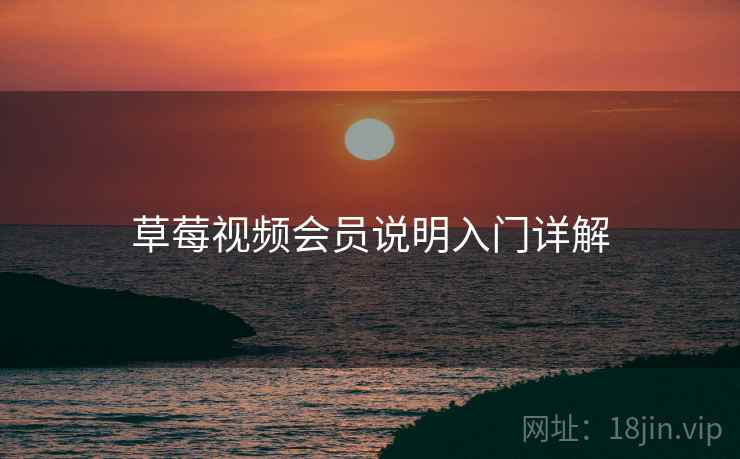 草莓视频会员说明入门详解