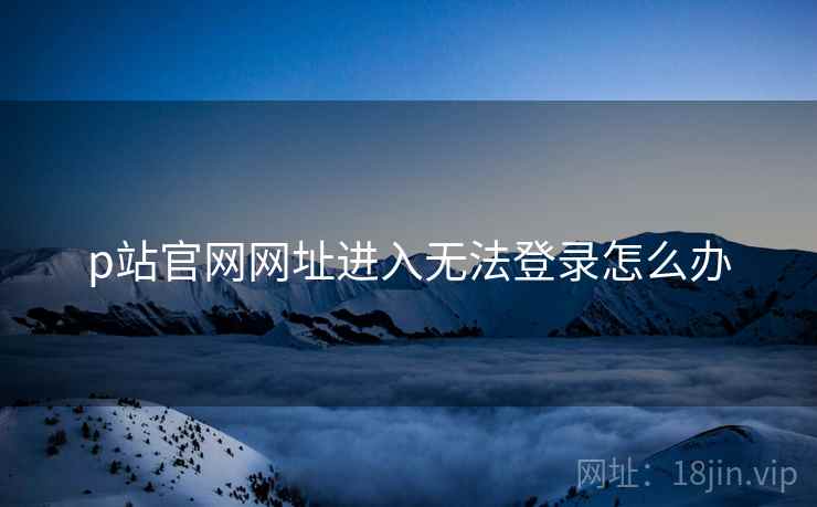 p站官网网址进入无法登录怎么办