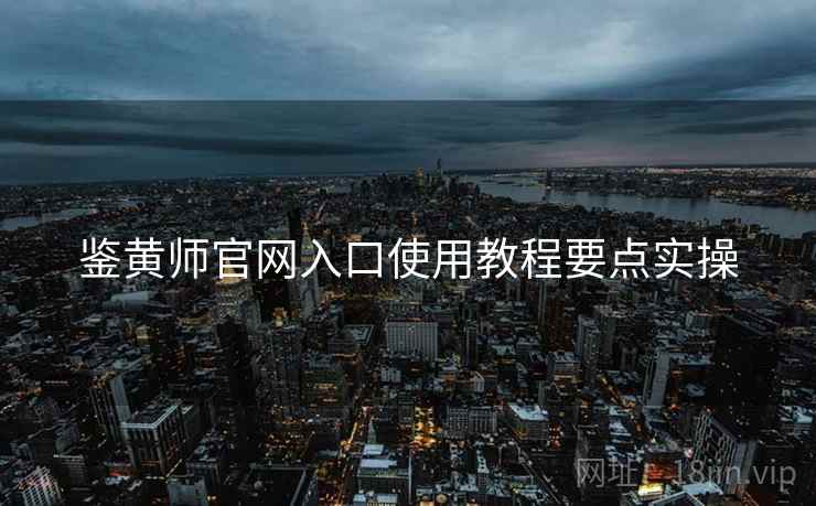 鉴黄师官网入口使用教程要点实操