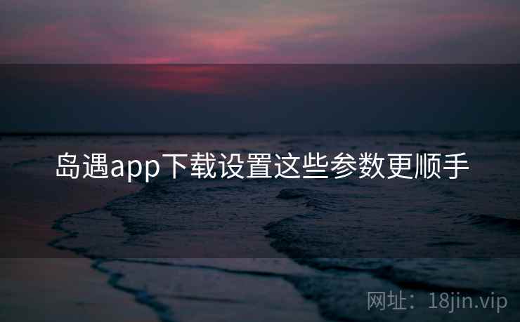 岛遇app下载设置这些参数更顺手