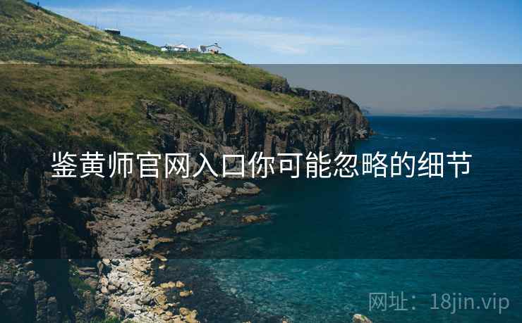 鉴黄师官网入口你可能忽略的细节
