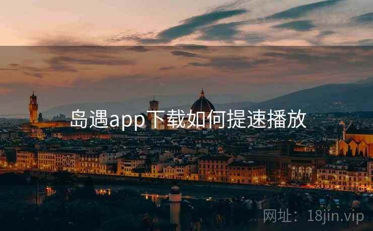岛遇app下载如何提速播放