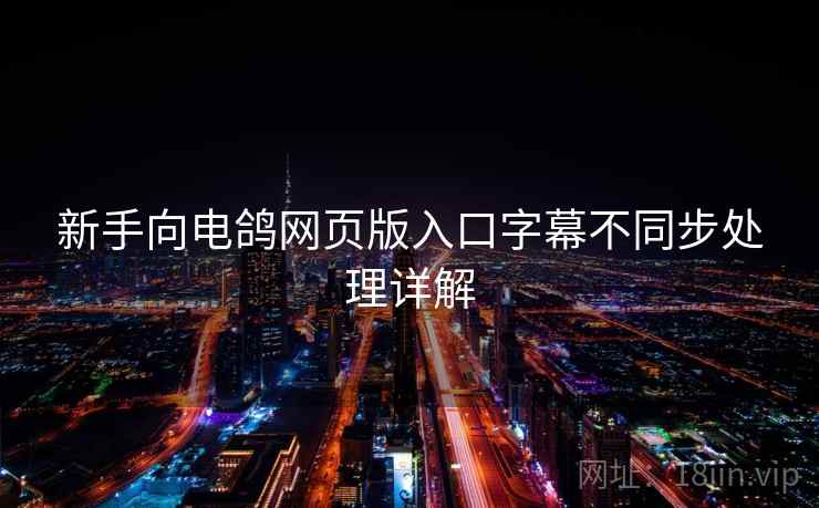 新手向电鸽网页版入口字幕不同步处理详解