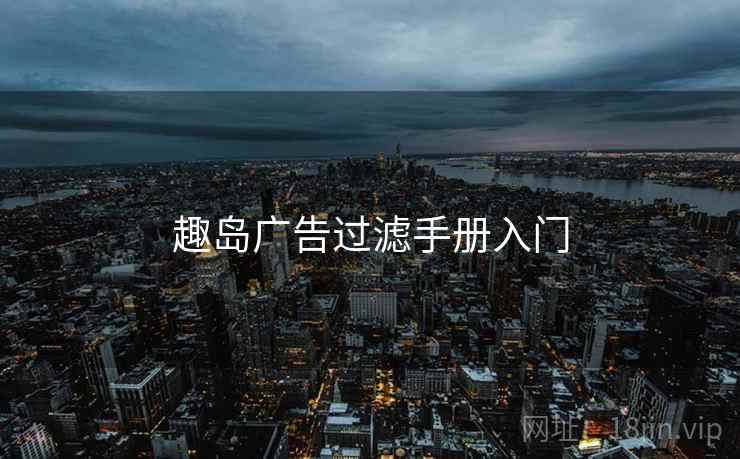趣岛广告过滤手册入门
