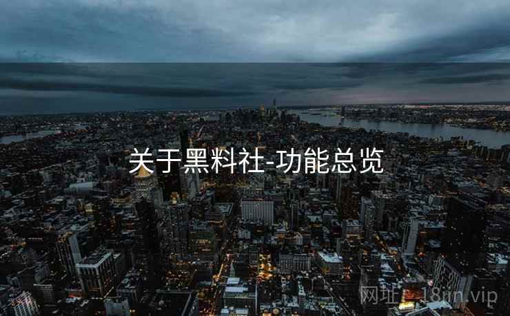 关于黑料社-功能总览