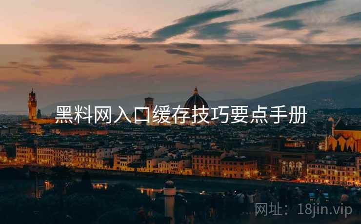 黑料网入口缓存技巧要点手册