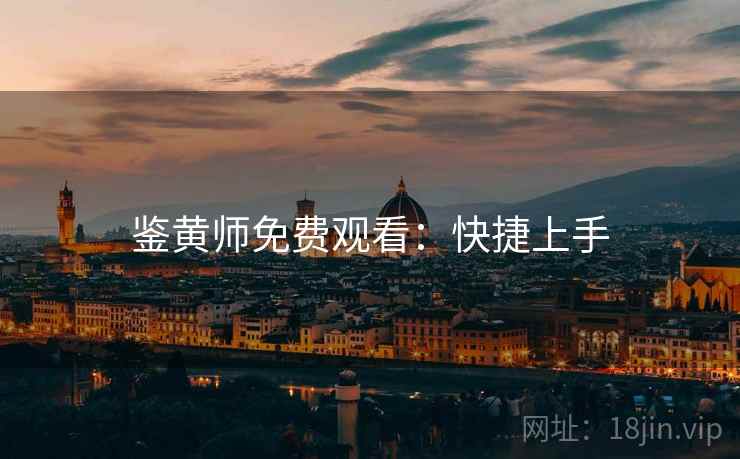 鉴黄师免费观看：快捷上手